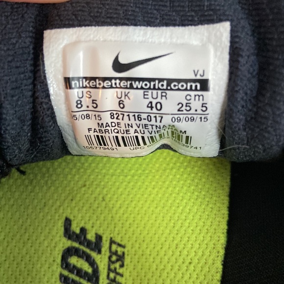 Women’s Nike neon yellow and pink running shoes size 8.5 - Picture 7 of 7